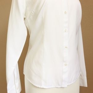 SOLD New White Career Shirt Long Sleeve Button